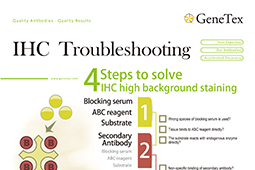 Download the latest version of GeneTex's IHC troubleshooting guide flyer.