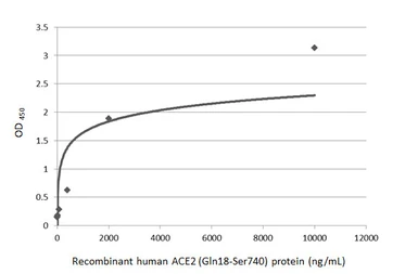 Human ACE2 (ECD) protein, His and Avi tag (active). GTX01550-pro