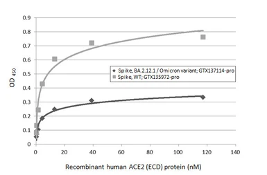 Human ACE2 (ECD) protein, mouse IgG Fc tag (active). GTX135683-pro