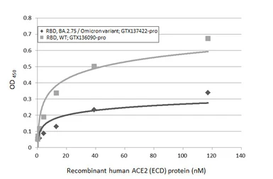 Human ACE2 (ECD) protein, mouse IgG Fc tag (active). GTX135683-pro