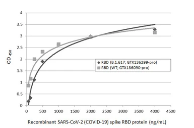 SARS-CoV-2 (COVID-19) Spike RBD Protein, B.1.617.1 / Kappa variant, His tag (active). GTX136299-pro