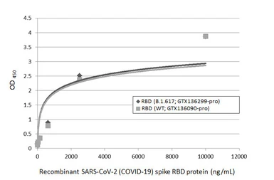 SARS-CoV-2 (COVID-19) Spike RBD Protein, B.1.617.1 / Kappa variant, His tag (active). GTX136299-pro