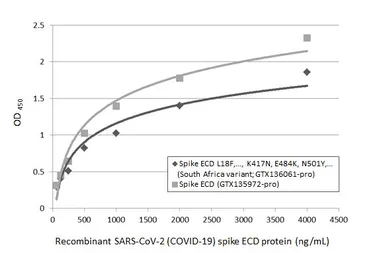 Anti-SARS-CoV-2 (COVID-19) Spike S2 antibody [HL237] used in ELISA (ELISA). GTX635693