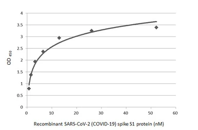 Anti-SARS-CoV-2 (COVID-19) Spike RBD antibody [HL1004] used in ELISA (ELISA). GTX635793