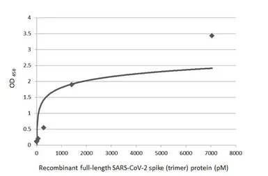 Anti-SARS-CoV-2 (COVID-19) Spike RBD antibody [HL1004] used in ELISA (ELISA). GTX635793