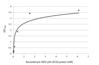 Anti-ASFV p54 antibody [HL1286] used in ELISA (ELISA). GTX636700