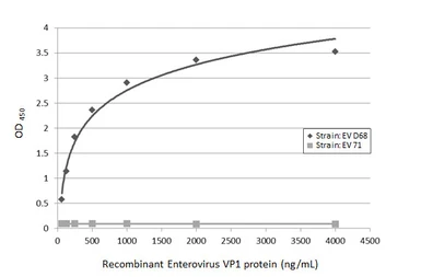 Anti-Enterovirus D68 VP1 antibody [HL1997] used in ELISA (ELISA). GTX637898