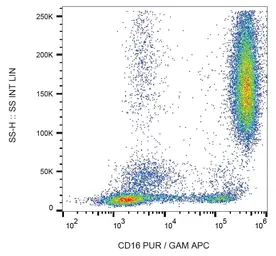 Anti-CD16 antibody [LNK16] used in Flow cytometry (FACS). GTX74720