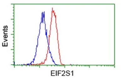 Anti-eIF2 alpha antibody [1H1] used in Flow cytometry (FACS). GTX84582