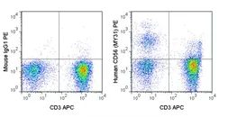 Anti-NCAM antibody [MY31] (PE) used in Flow cytometry (FACS). GTX01477-08