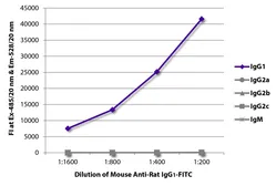 Mouse Anti-Rat IgG1 antibody [G11C5] (FITC). GTX04139-06
